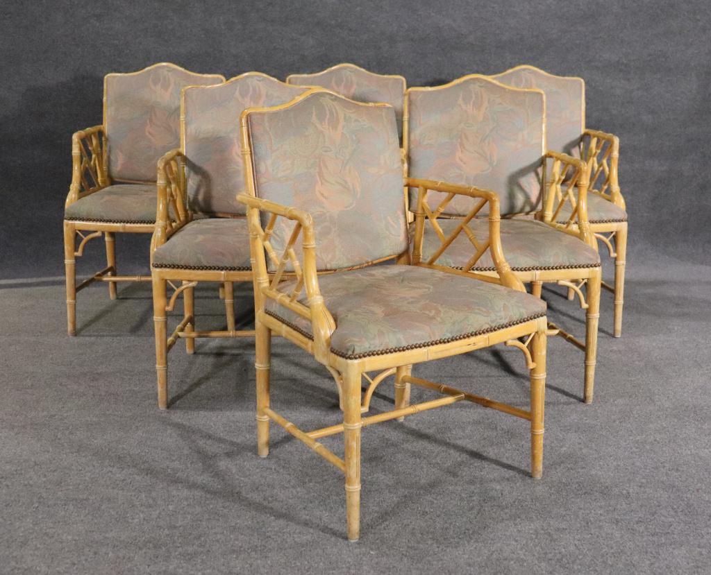 6 FAUX BAMBOO DINING CHAIRS (1 of 13)
