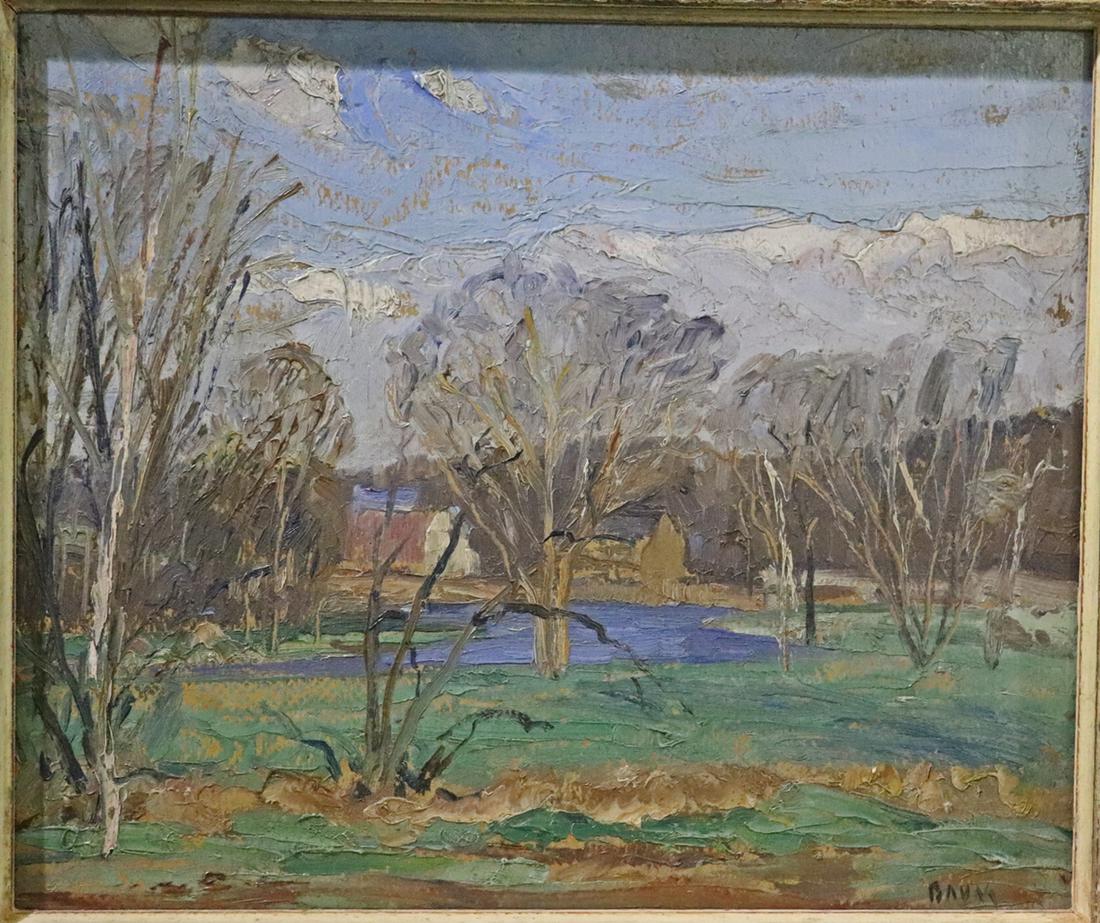 WALTER BAUM DOUBLE SIDED PAINTING (1 of 7)