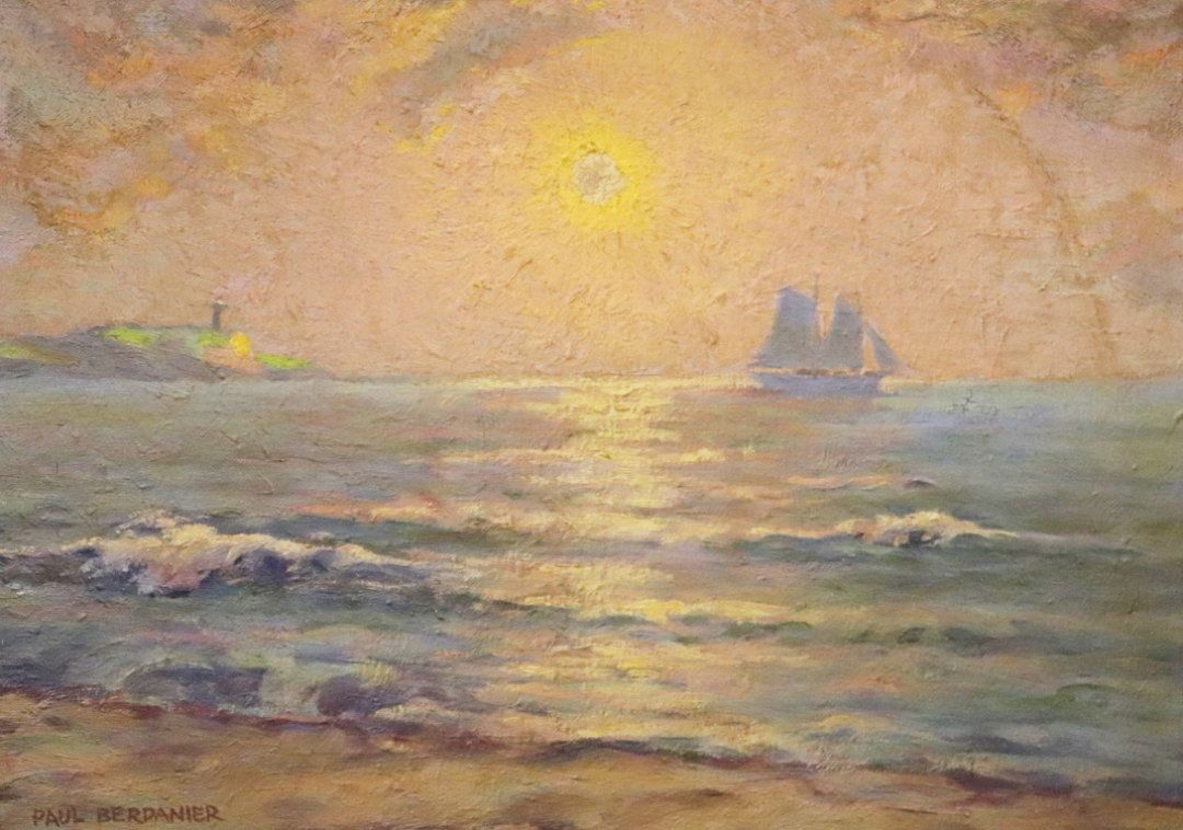 "GOING WEST" BY PAUL F. BERDANIER SR. OIL PAINTING, SALMAGUNDI CLUB LABEL (1 of 11)