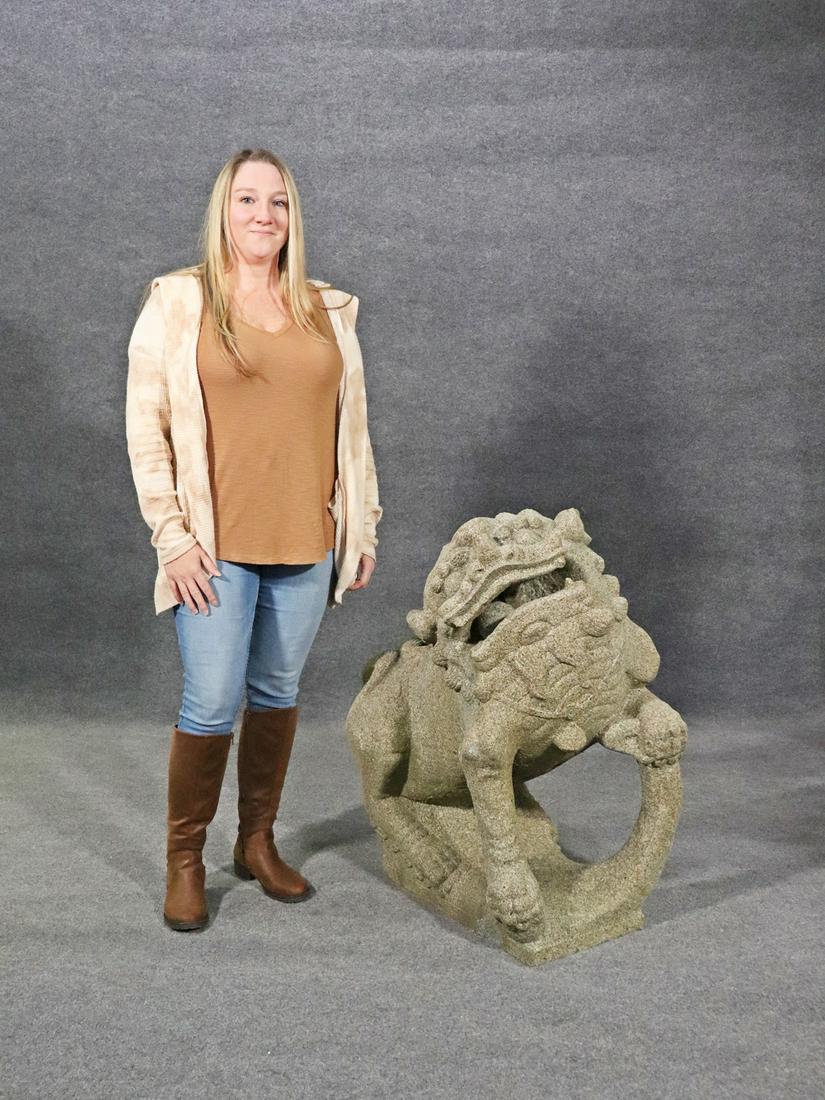 LARGE OUTDOOR FOO DOG SCULPTURE (1 of 16)