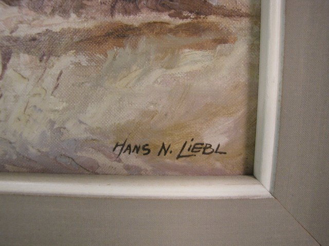 HANS LIEBL LANDSCAPE PAINTING w/ STREAM - 3