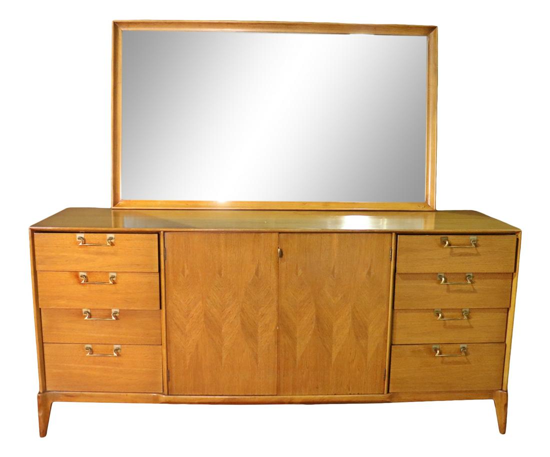 TAPIO WIRKKALA STYLE RED LION LEAF INLAID LONG DRESSER (1 of 18)