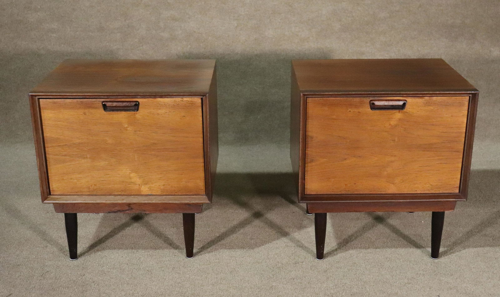 PAIR DANISH ROSEWOOD NIGHT STANDS (1 of 10)