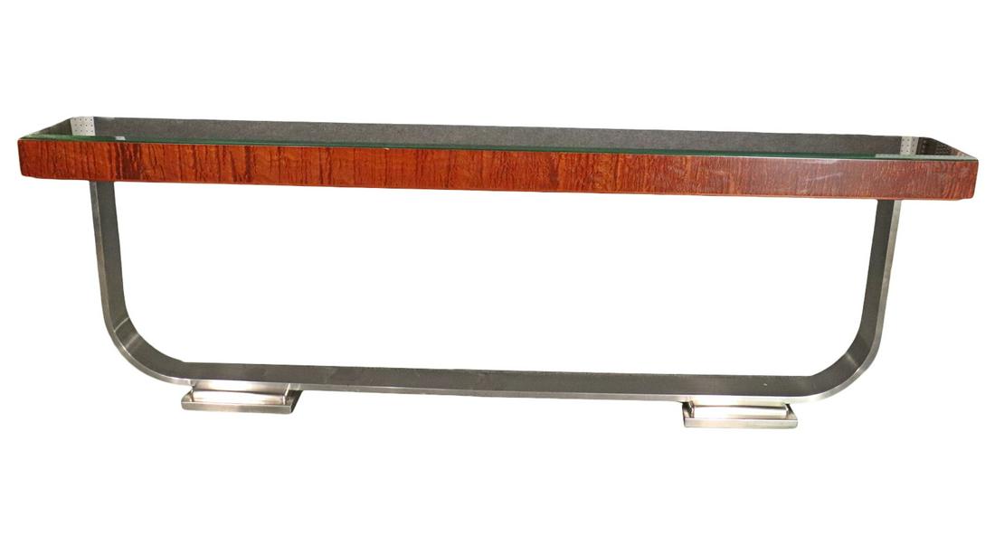 RUHLMANN STYLE DECO GLASS TOP CONSOLE (1 of 12)