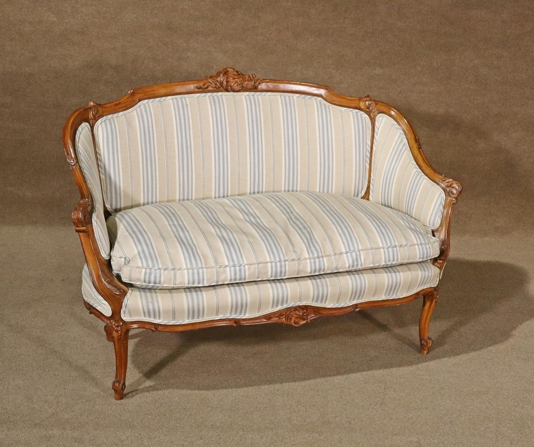LOUIS XV STYLE CARVED SETTEE (1 of 10)