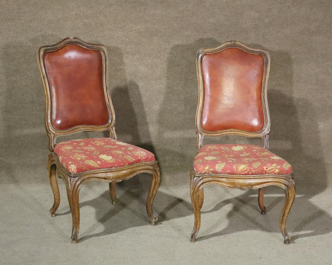 PAIR ANTIQUE 19TH CENTURY SIDE CHAIRS (1 of 14)