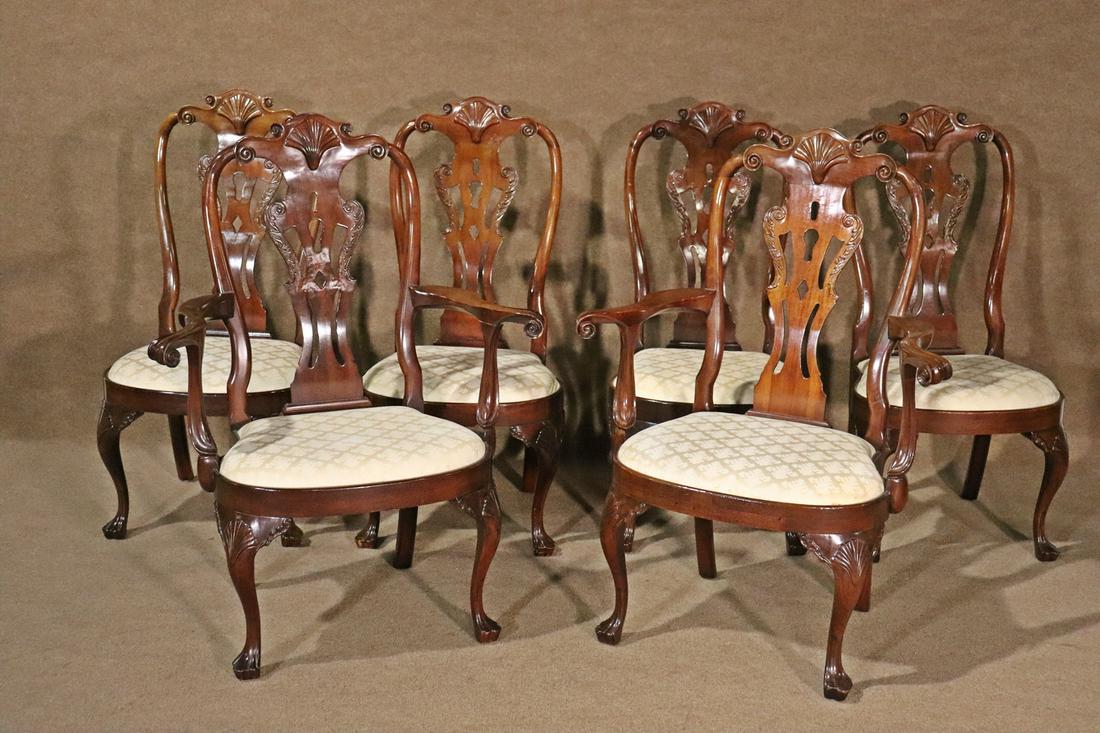 6 HENREDON CARVED DINING CHAIRS (1 of 15)