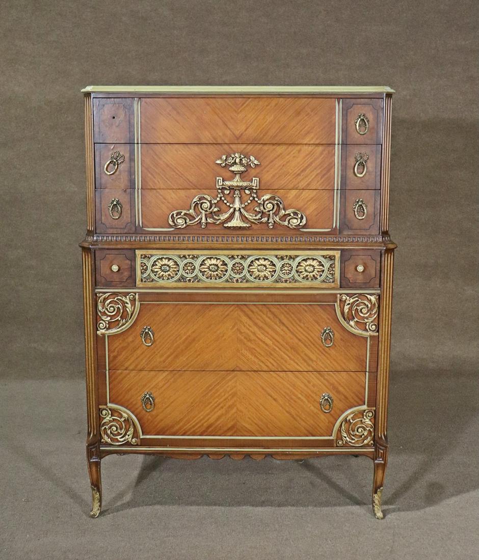 FRENCH BURL WALNUT HIGH CHEST (1 of 15)