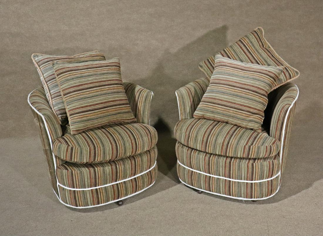 PAIR SWIVEL CLUB CHAIRS (1 of 6)