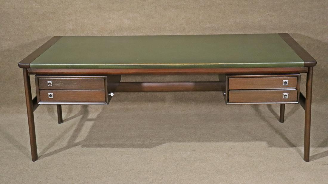 DANISH TEAK LEATHER TOP DESK (1 of 17)