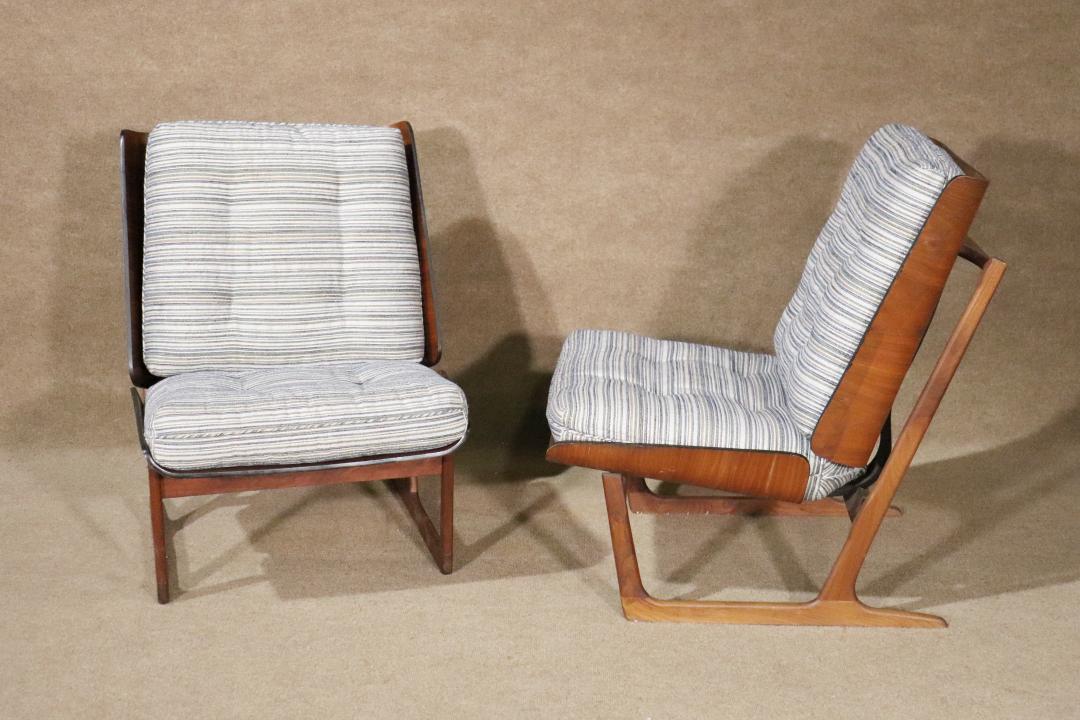 PR MID CENTURY WALNUT SLED CHAIRS BY DECO HOUSE (1 of 9)