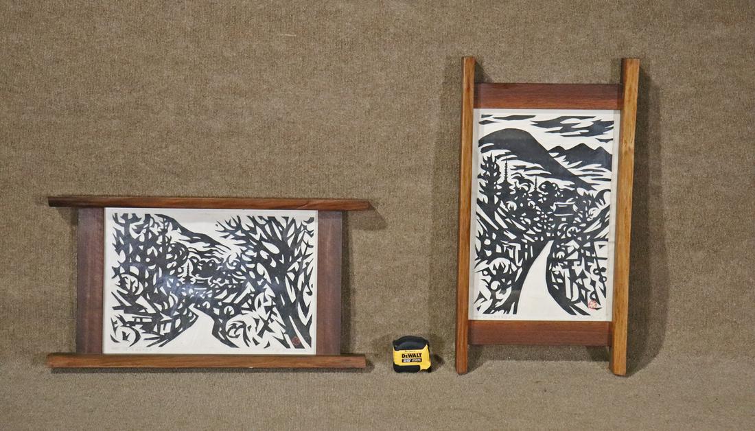 2 PC K. SASAJIMA ART ATTR GEORGE NAKASHIMA (1 of 11)