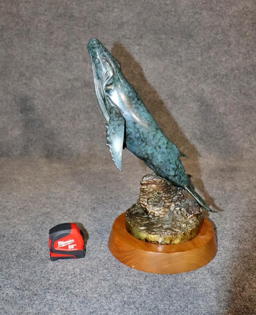RANDY PUCKETT BRONZE SCULPTURE WHALES (1 of 7)