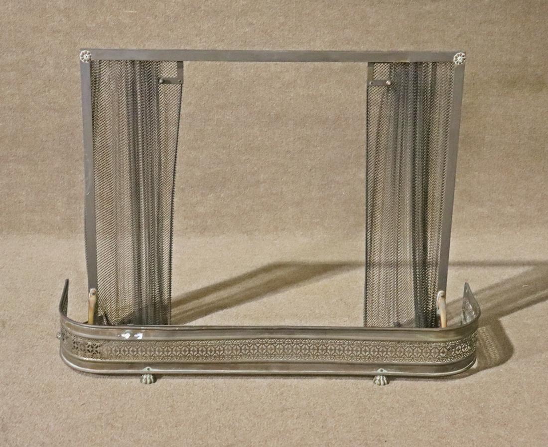 ANTIQUE FIREPLACE SCREEN & FENDER (1 of 7)