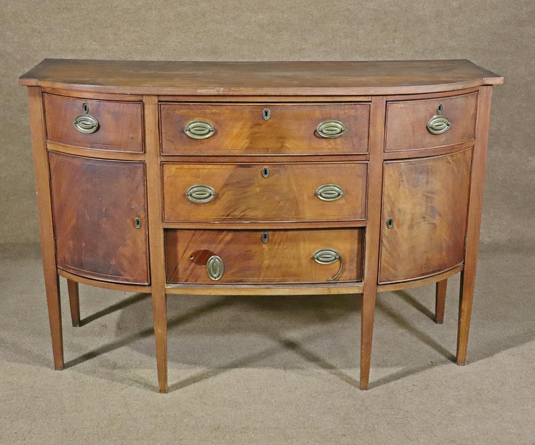 ANTIQUE DEMILUNE SIDEBOARD (1 of 12)