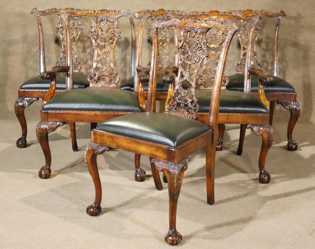 6 CARVED DINING CHAIRS ATTR THEODORE ALEXANDER (1 of 9)