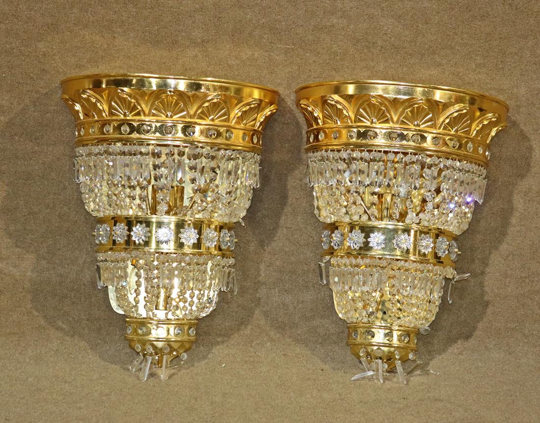 PAIR BRASS SCONCES (1 of 10)