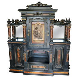 HERTER BROS ATTRIBUTED EBONIZED CABINET