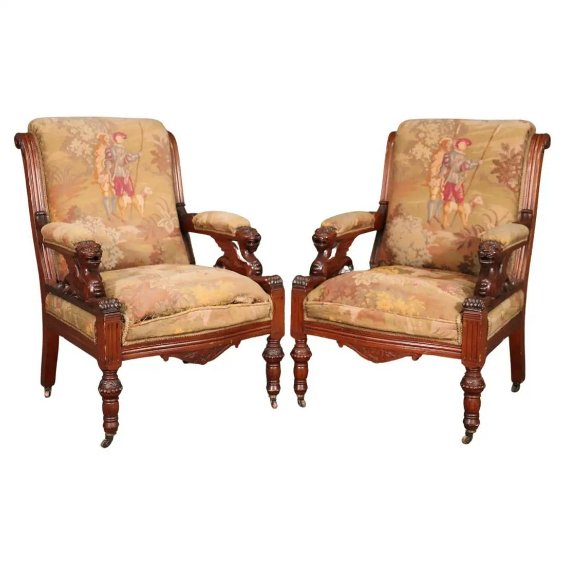 PAIR RJ HORNER GRIFFIN PARLOR CHAIRS (1 of 17)