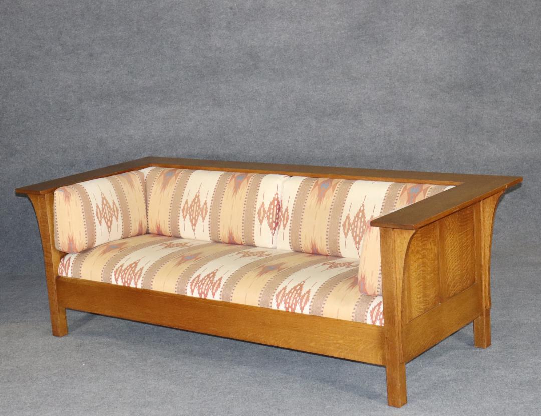 STICKLEY MISSION OAK SOFA (1 of 8)