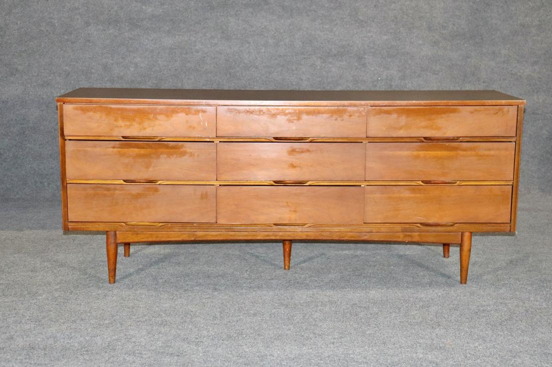 JOHNSON CARPER WALNUT TRIPLE DRESSER (1 of 8)