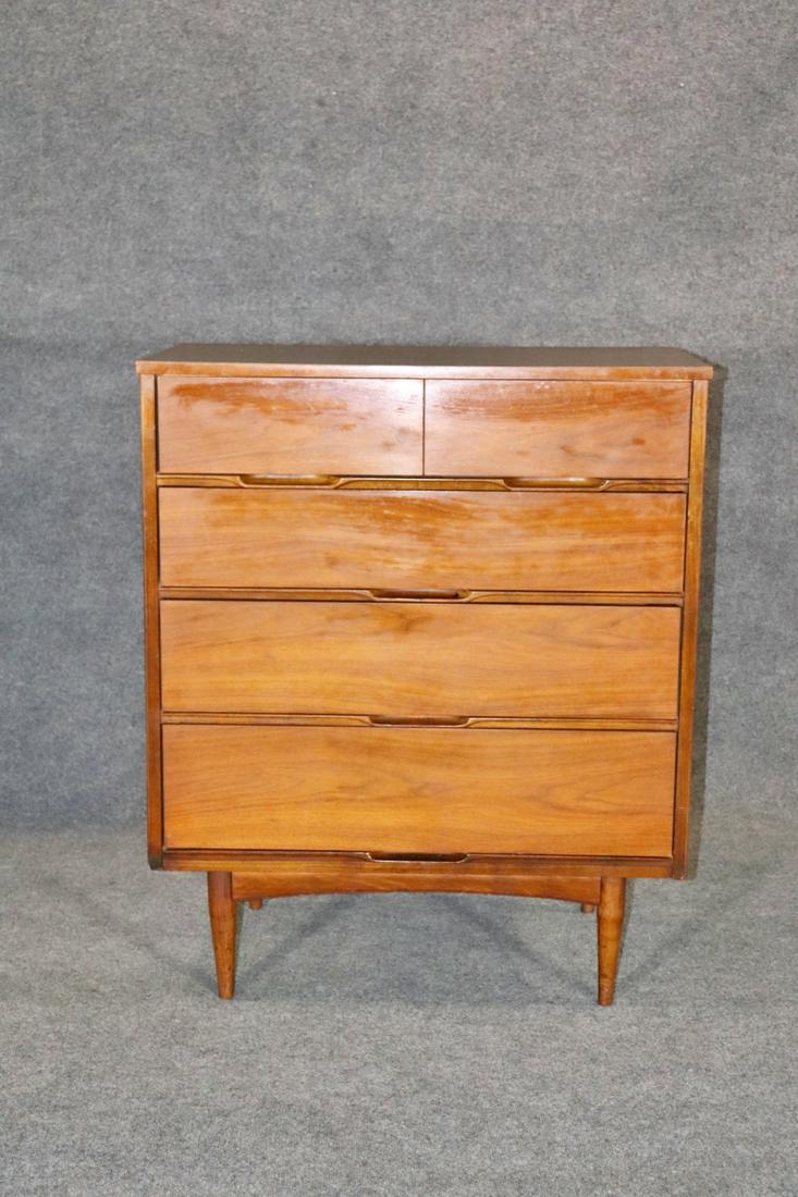 JOHNSON CARPER WALNUT TALL DRESSER (1 of 8)
