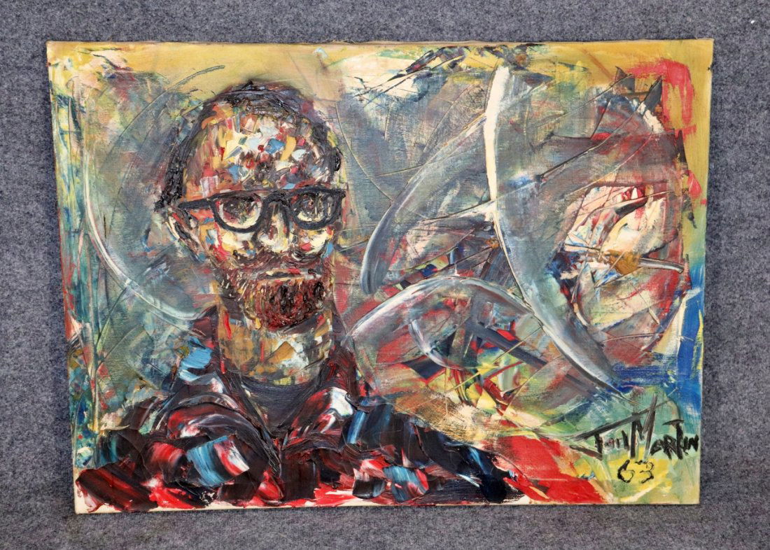 SIGNED JOEL MARTIN ABSTRACT PAINTING ON CANVAS (1 of 8)