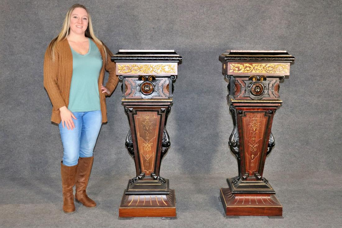 PR RENAISSANCE VICTORIAN PEDESTALS ATTR HERTER BROS (1 of 14)