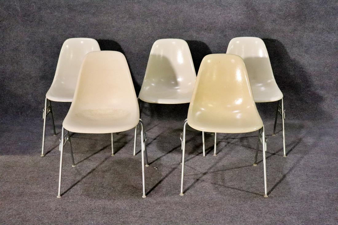 5 EAMES STACKING SIDE CHAIRS (1 of 10)
