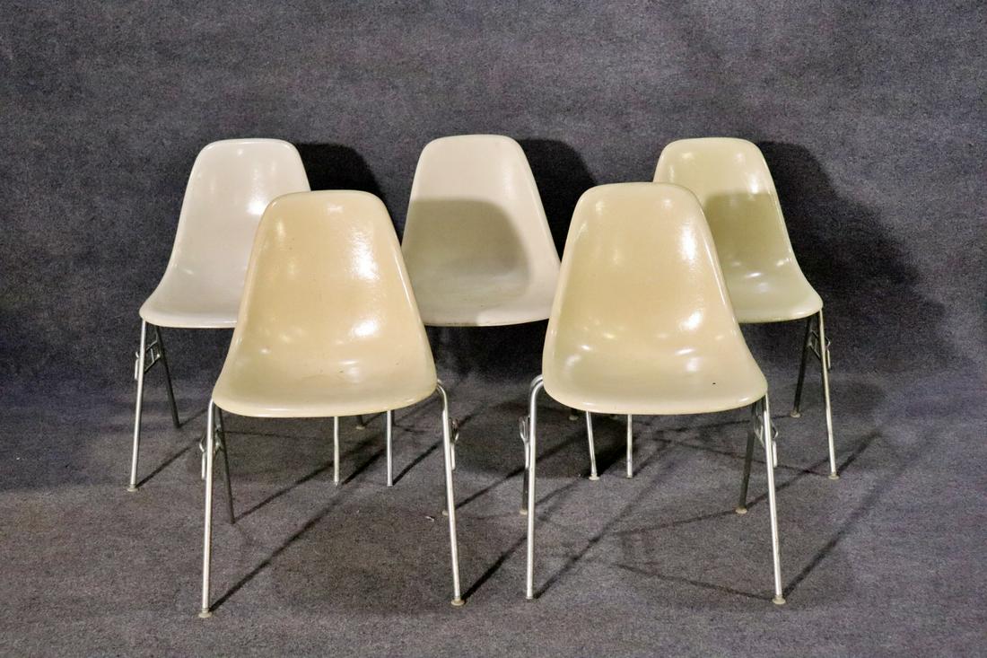 5 EAMES STACKING SIDE CHAIRS (1 of 11)