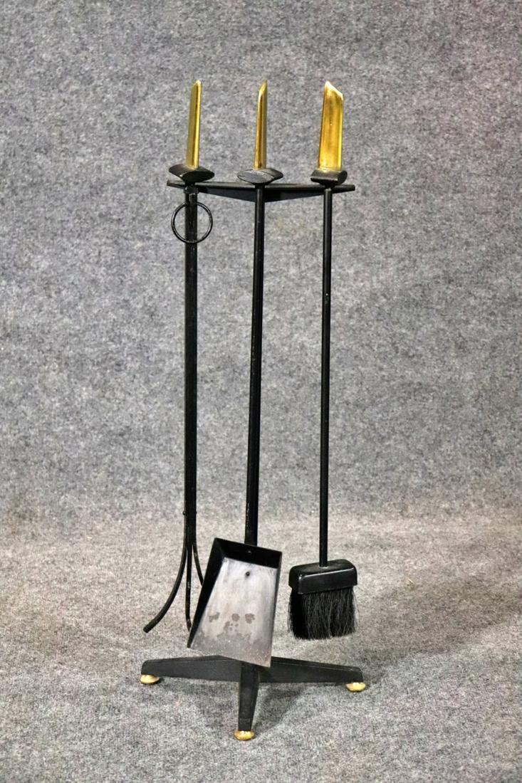 FLEXTONG WROUGHT IRON & BRASS FIREPLACE TOOLS (1 of 5)