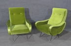 PAIR ZANUSO STYLE LOUNGE CHAIRS