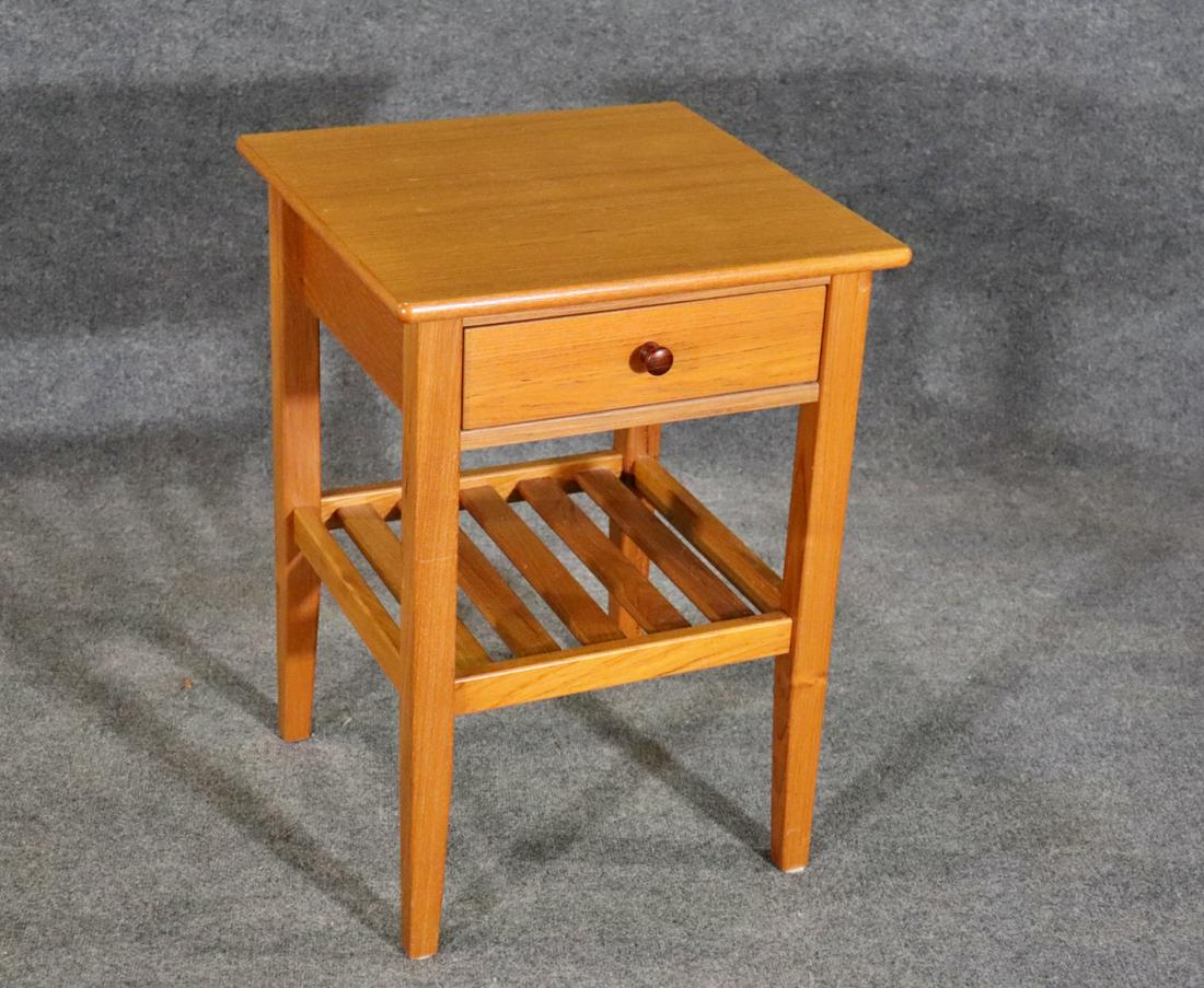 DANISH TEAK 2 TIER END TABLE (1 of 8)