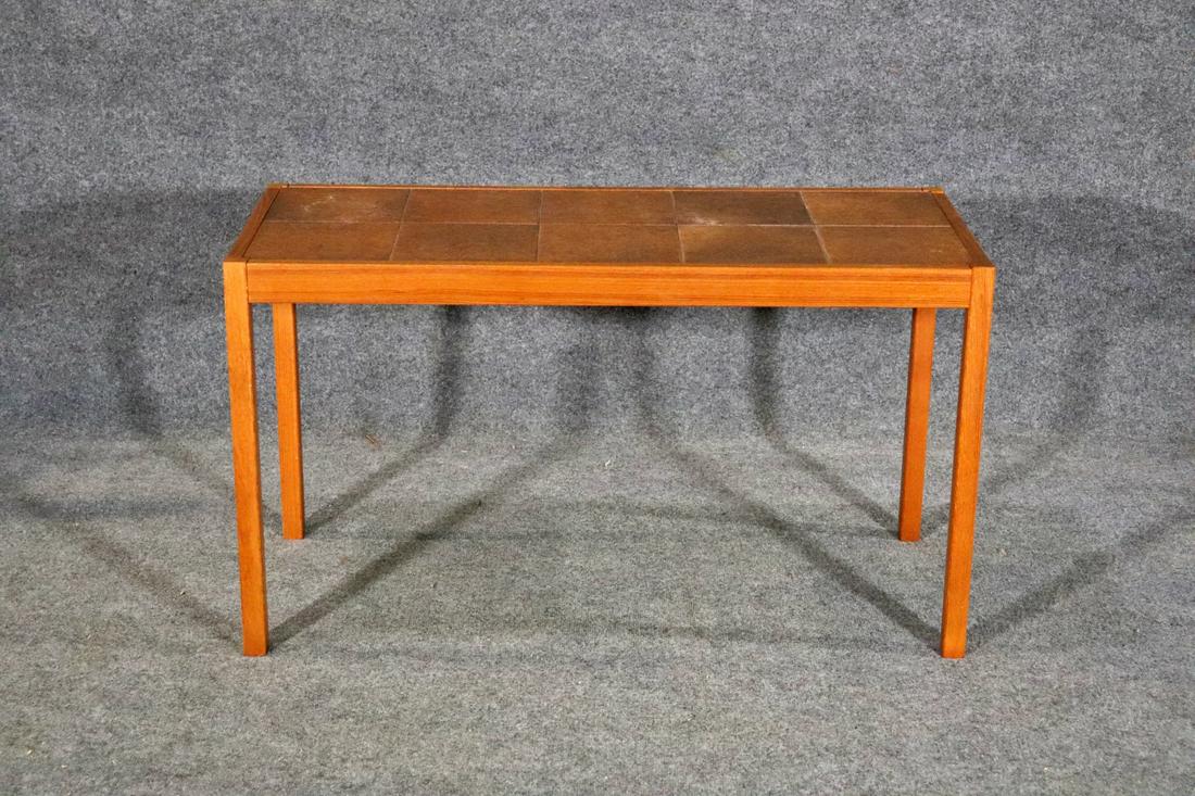 DANISH TEAK TILE TOP HALL TABLE (1 of 8)