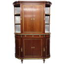 SIGNED FRANCOIS LINKE MAHOGANY CHINA CABINET