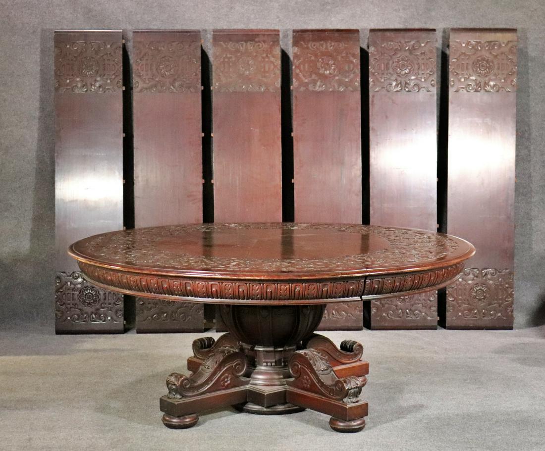 MAGNIFICENT MAHOGANY BANQUET/DINING TABLE (1 of 16)