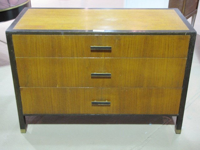 HARVEY PROBBER WALNUT CHEST: Wear to finish and edges. Fair condition. 30 1/4"h. x 45"w. x 20"d.