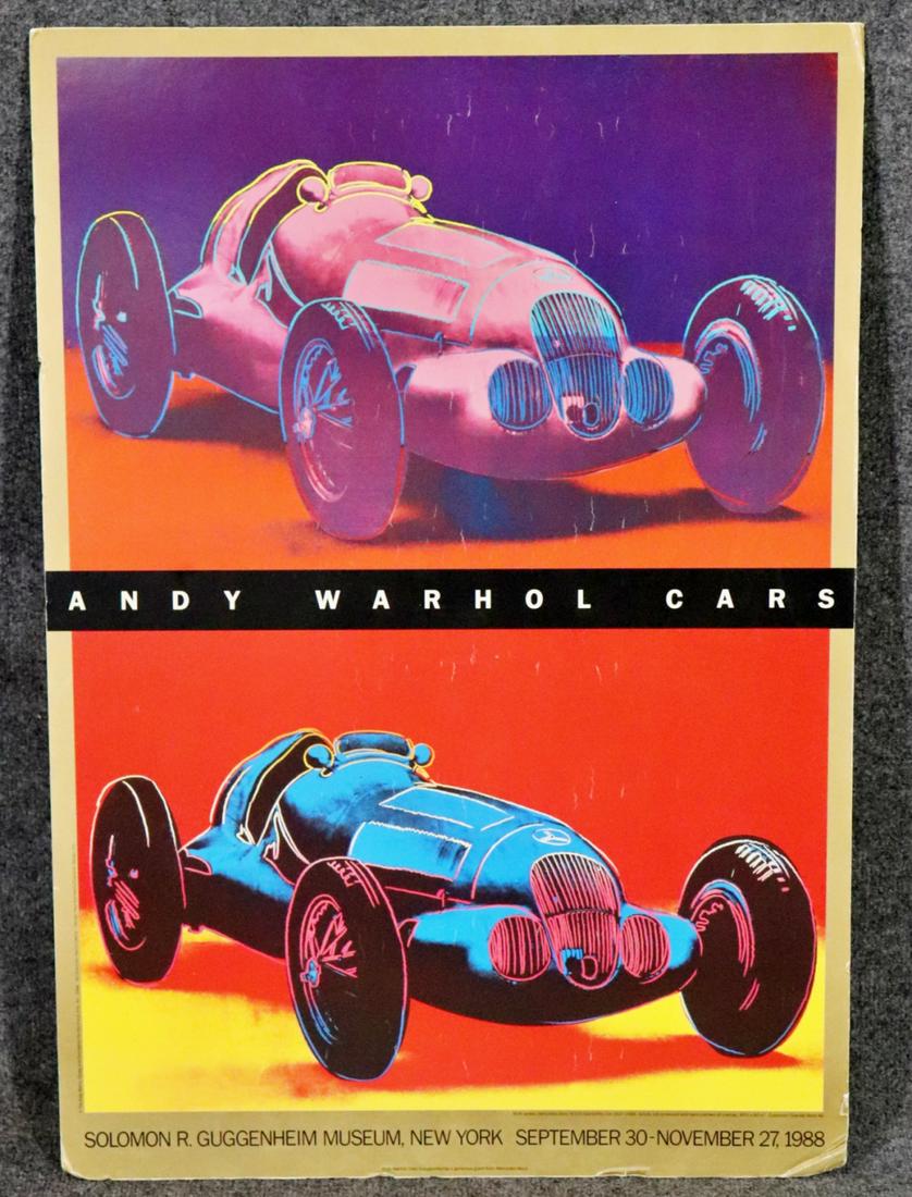 VINTAGE ANDY WARHOL CARS SOLOMON R. GUGGENHEIM EXHIBIT POSTER (1 of 5)