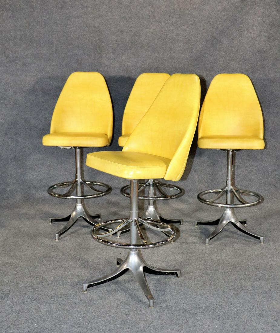 4 MID CENTURY MODERN CAL STYLE SWIVEL STOOLS (1 of 9)