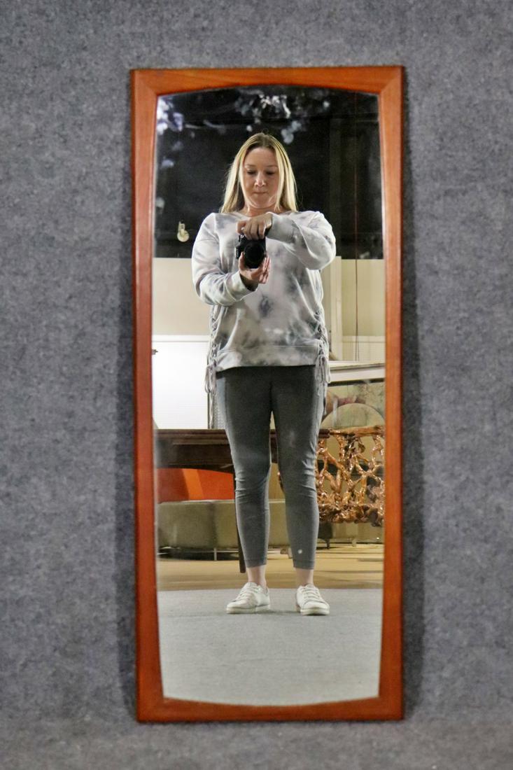 DANISH TEAK WALL HANGING MIRROR (1 of 6)