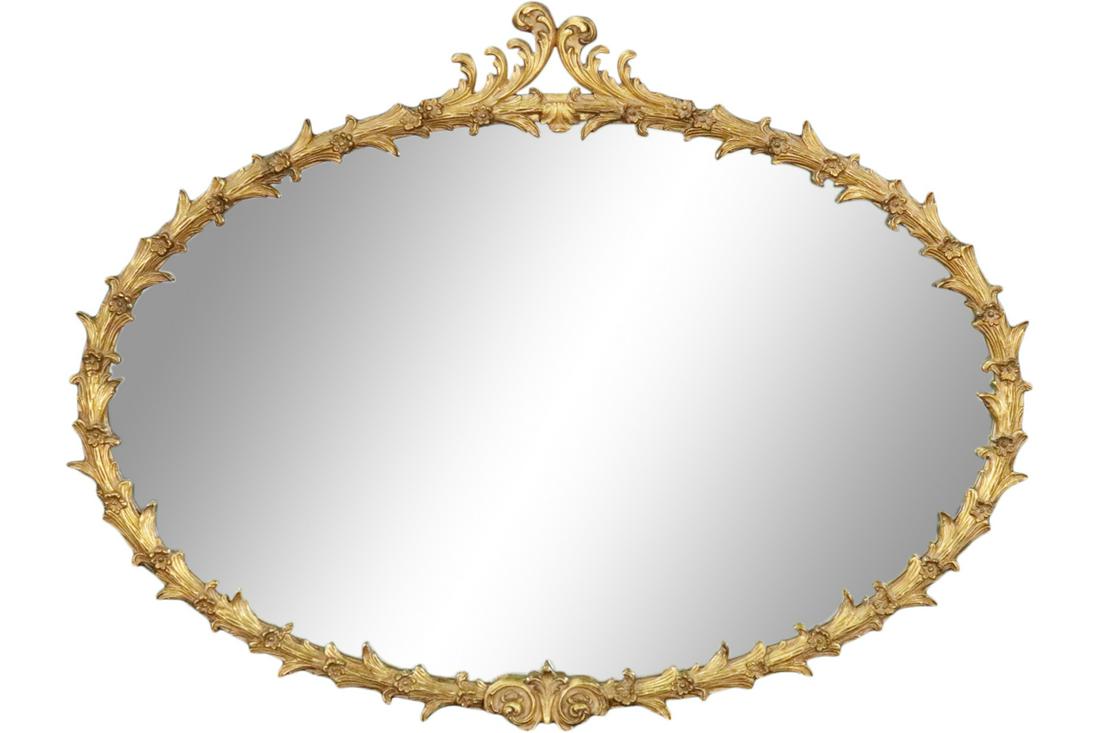 FRENCH GILT OVER MANTLE MIRROR (1 of 10)