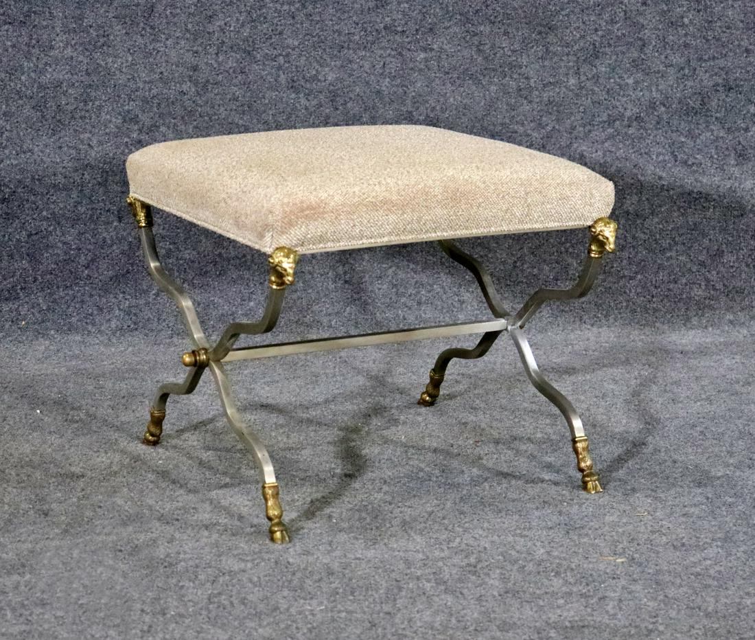 JANSEN STYLE RAM HEAD FIGURAL X BENCH (1 of 9)