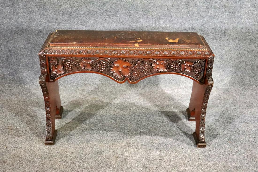 GERMAN BLACK FOREST STYLE CARVED BENCH (1 of 10)
