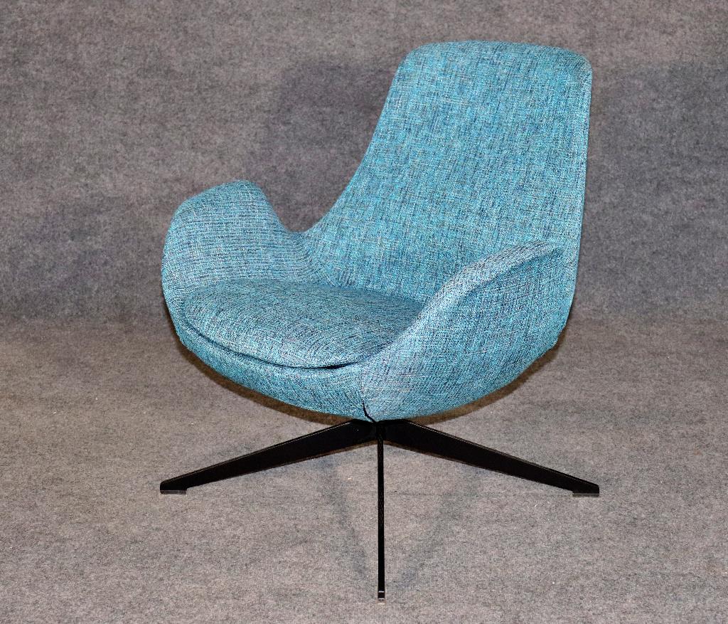 HALIA LOW BACK LOUNGE CHAIR: Metal frame. Upholstered. 32" h x 29 7/8" w x 29 1/4" d. Seat height 17".