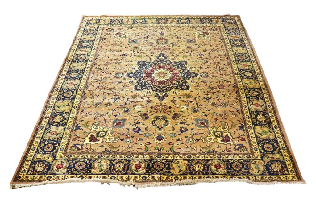 20TH C ORIENTAL TABRIZ ROOM SIZE RUG (1 of 15)