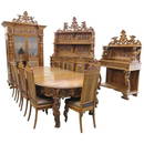 LUIGI FRULINI HORNER ATTR 19TH C RENAISSANCE STYLE DINING ROOM