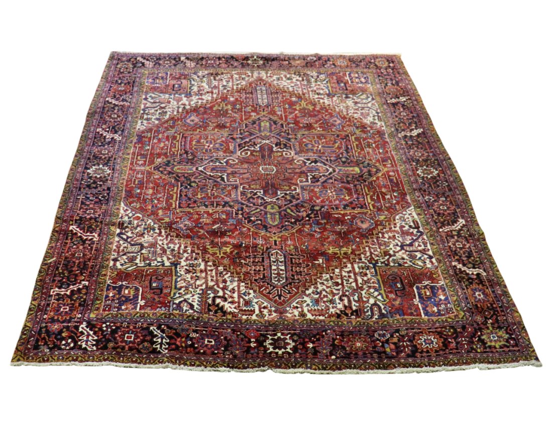 HAND WOVEN ORIENTAL HERIZ AREA RUG (1 of 15)