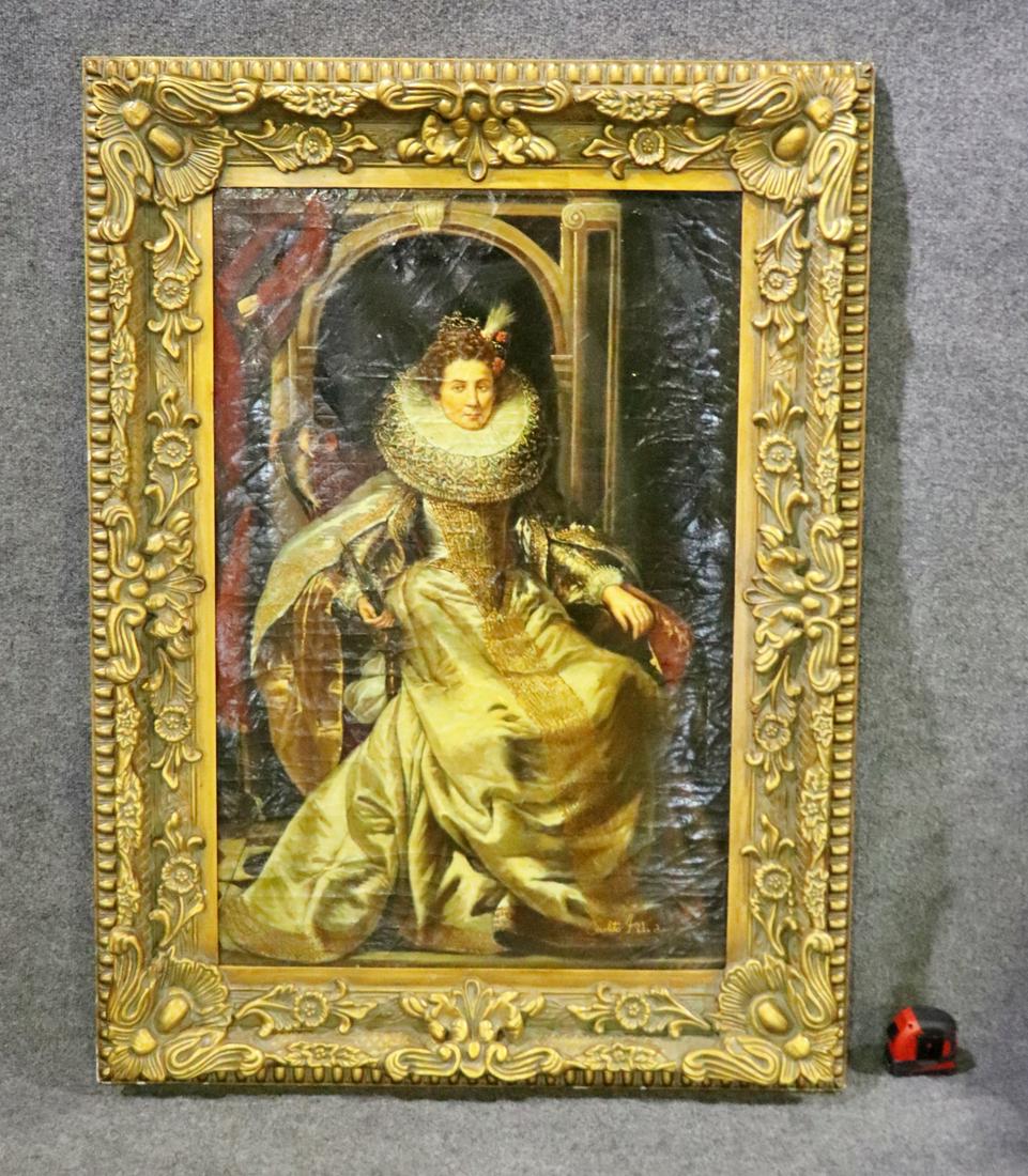 ANTIQUE PAINTING OF A WOMAN (1 of 9)