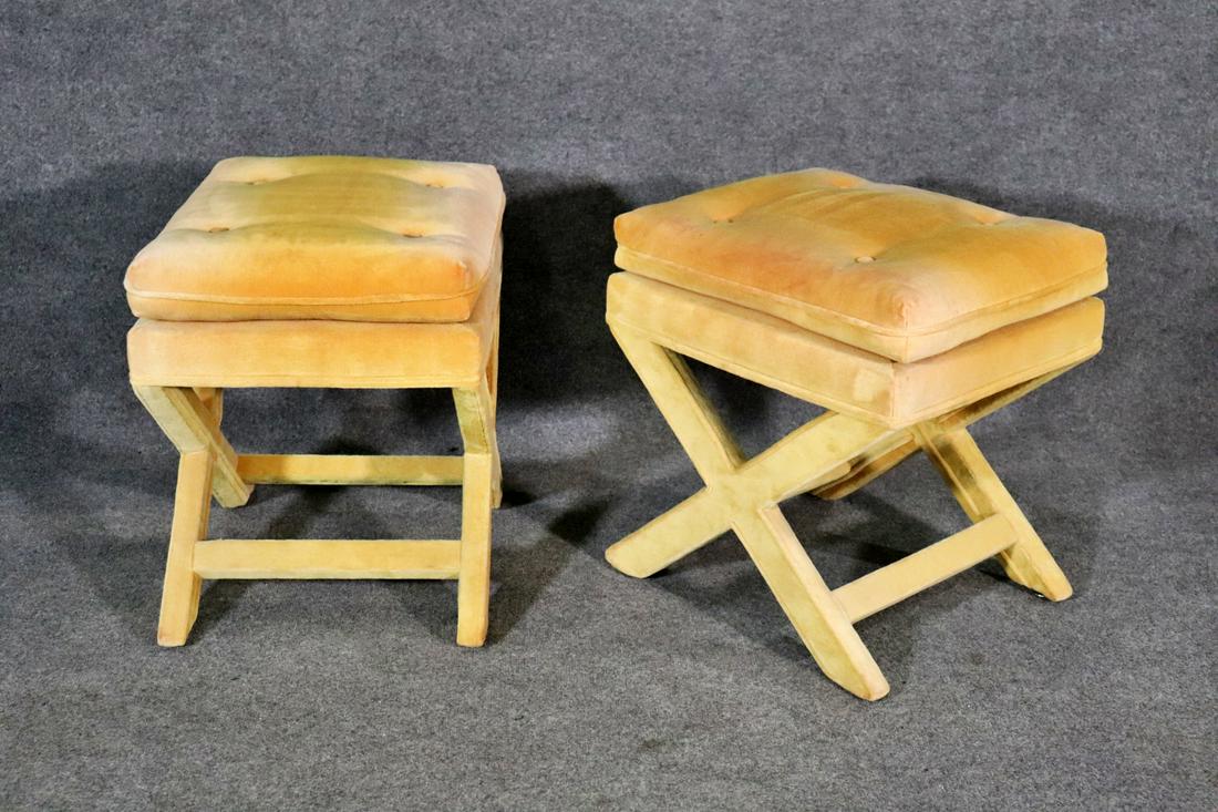 PAIR BILLY BALDWIN STYLE X BENCHES (1 of 8)