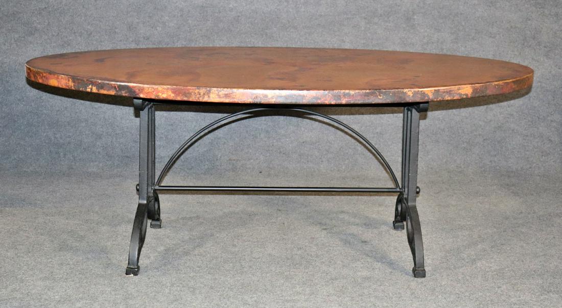 WROUGHT IRON & COPPER CLAD DINING TABLE (1 of 12)